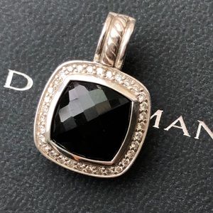 David Yurman 11mm Albion Onyx Diamond Pendant
